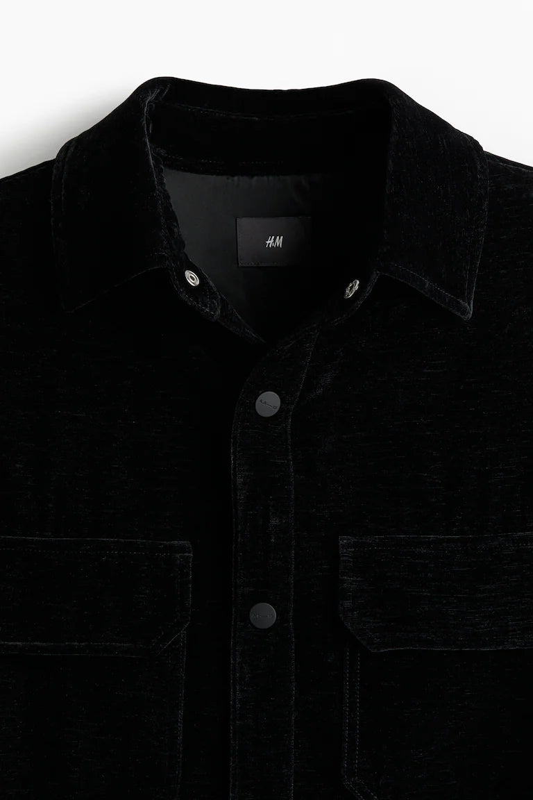 Regular Fit Velvet overshirt