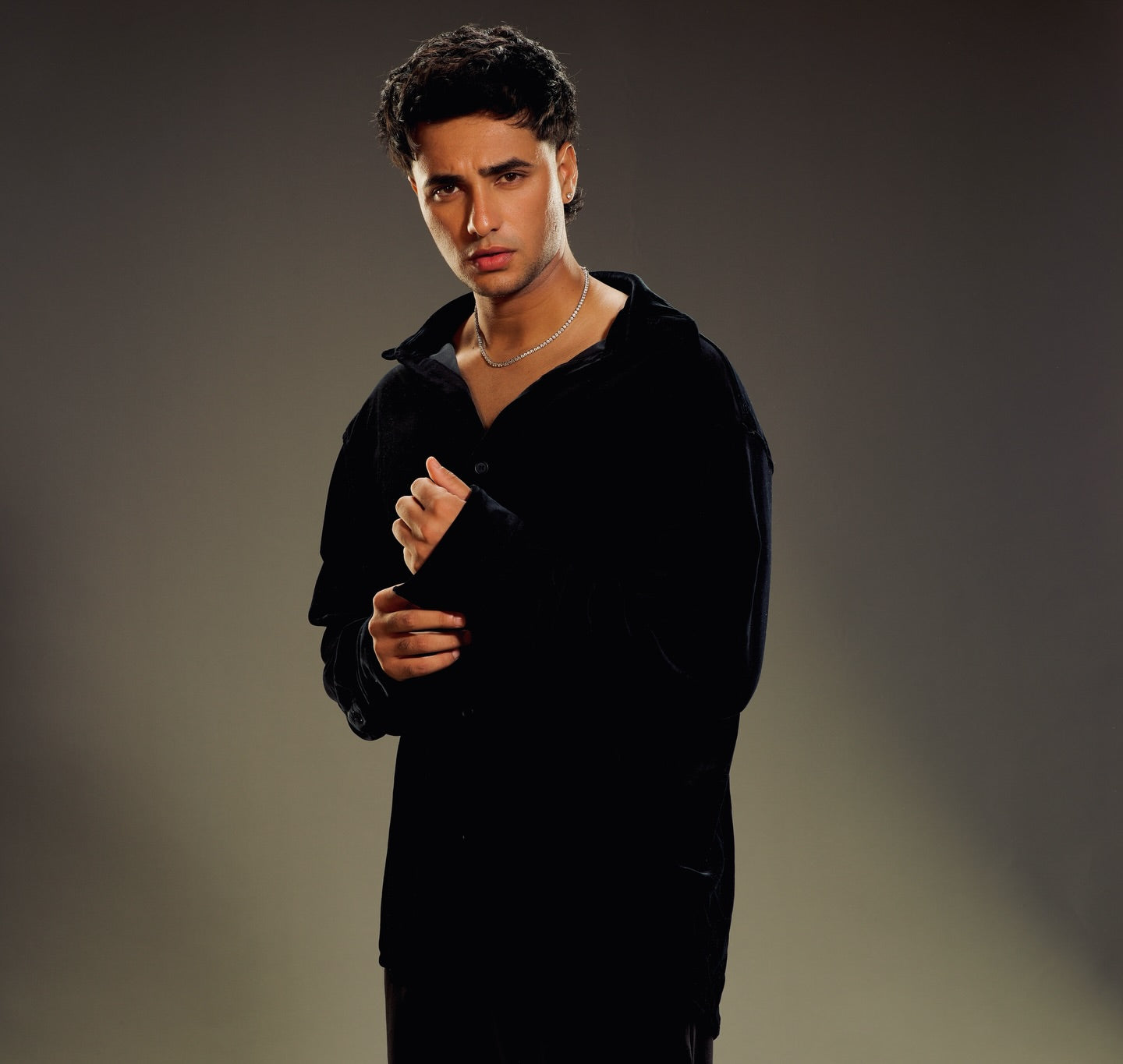 Regular Fit Velvet overshirt