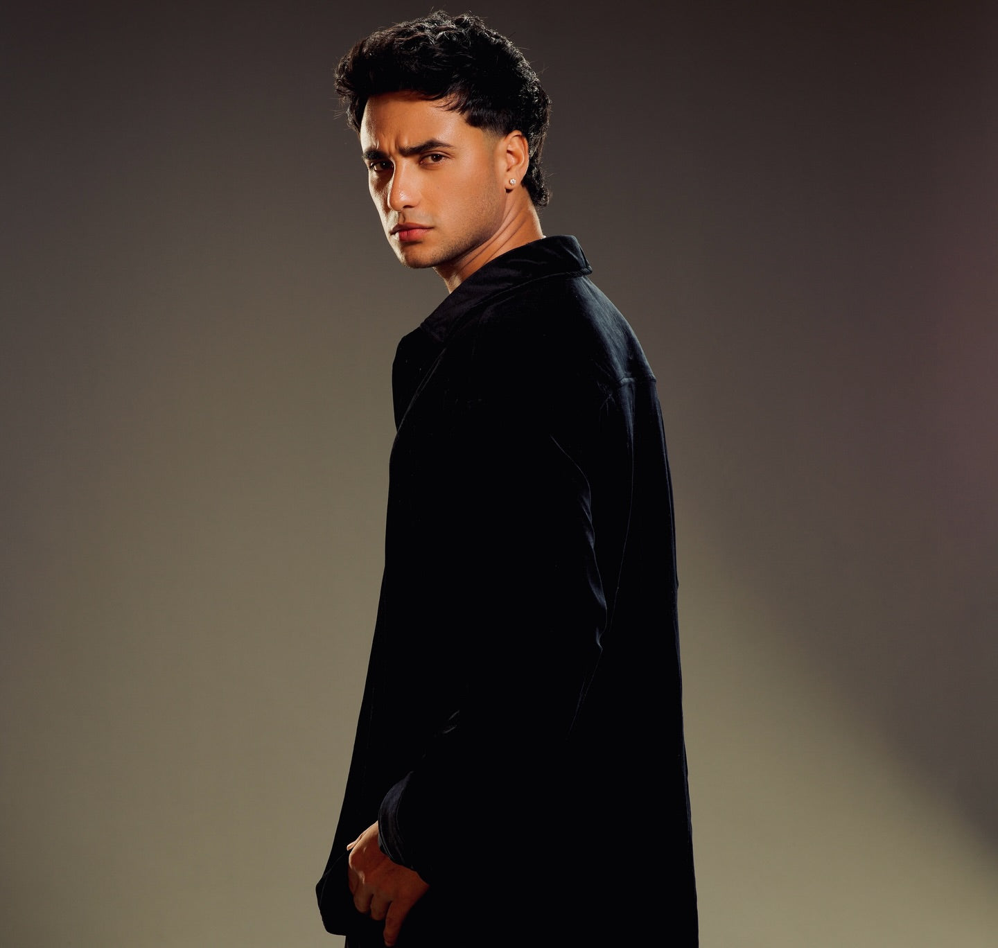 Regular Fit Velvet overshirt