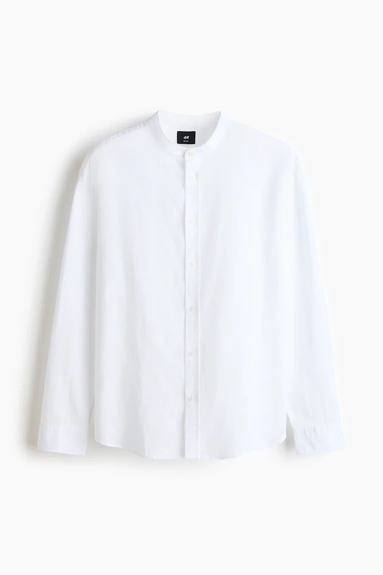 Relaxed Fit Linen-blend shirt