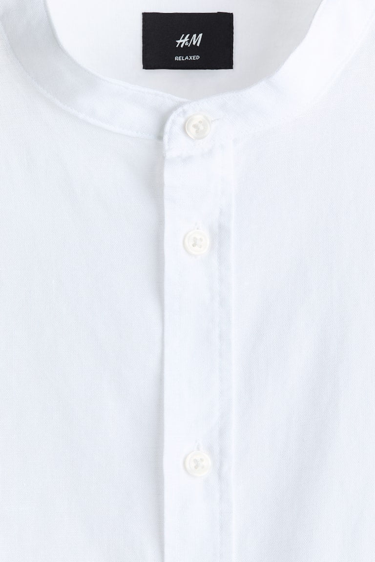 Relaxed Fit Linen-blend shirt