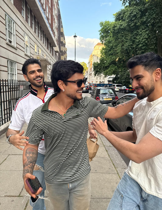 Men Stripes Regular Fit Polo T-shirt