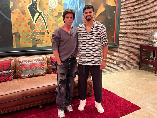 VASTRADO Mens Zig-Zag Crochet Oversized Notch Collar Shirt