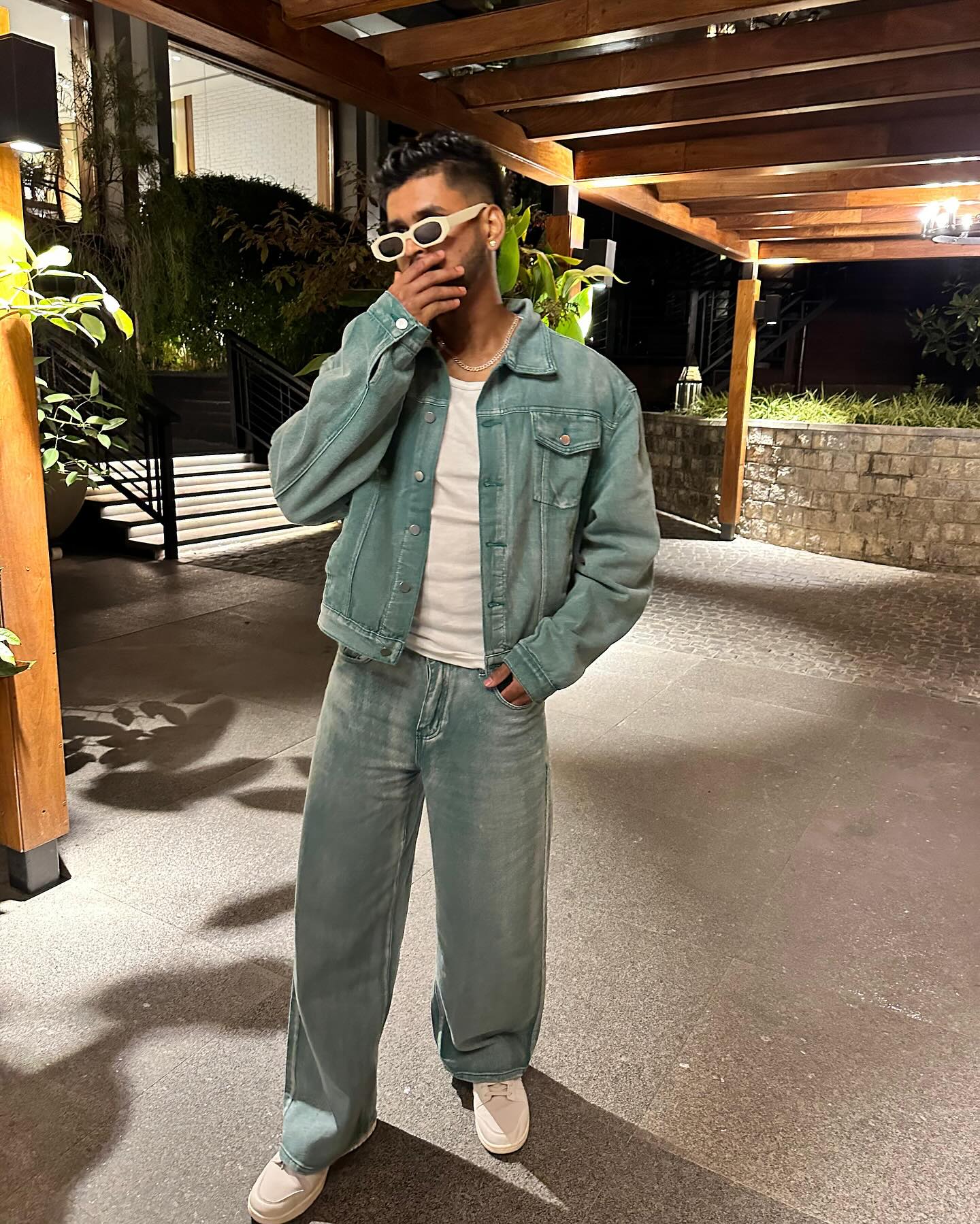 Denim trucker jacket