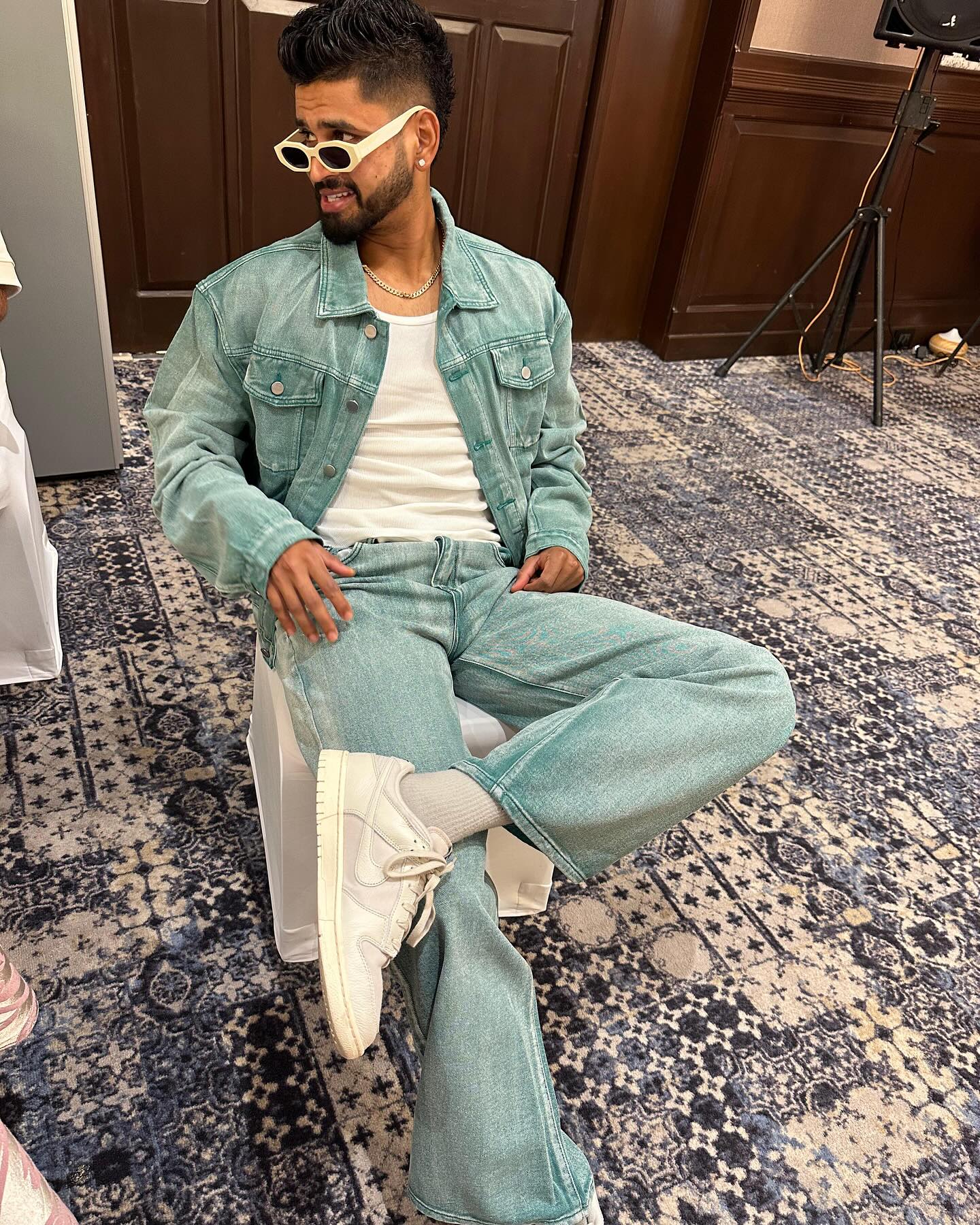 Denim trucker jacket